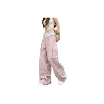 Mu Xiao Xin Casual Pants Women's Pink