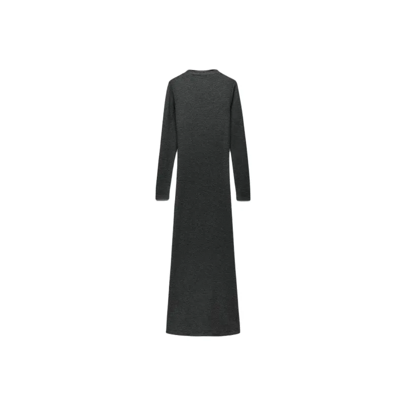 ZARA Long-Sleeved Dresses Women's Gray-0