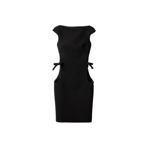 MIU MIU Short-Sleeved Raffiaes Women's Black