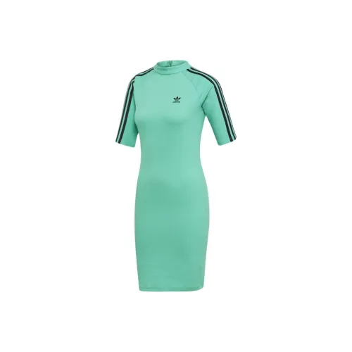 Adidas Originals Short Sleeved Dresses Women's Green