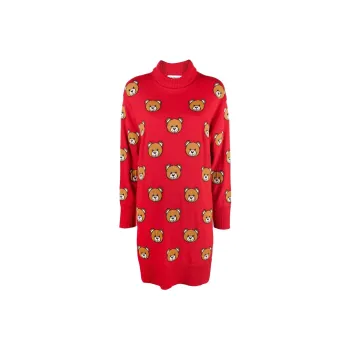 MOSCHINO Long-Sleeved Dresses Women's Red