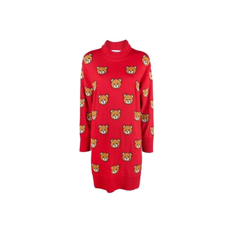 MOSCHINO Long-Sleeved Dresses Women's Red-0