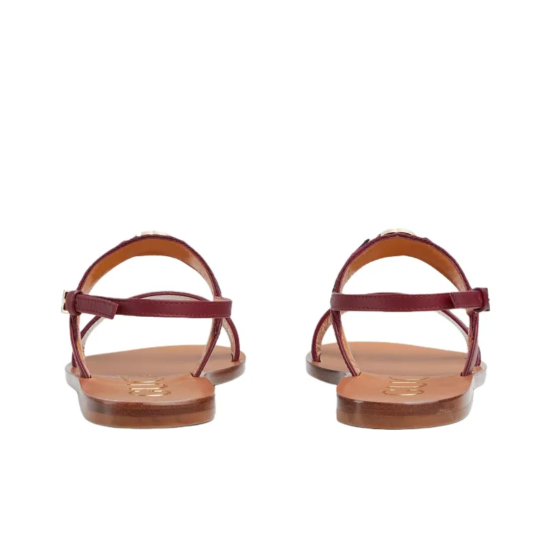 GUCCI Interlocking One Strap Sandals Women's Red-4