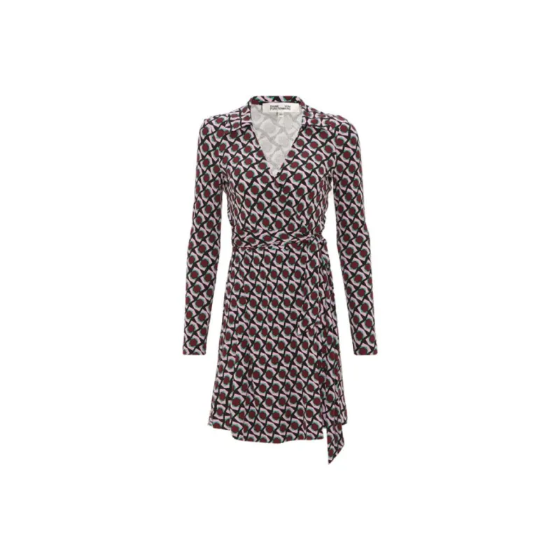 DVF Gio Geometric-pattern Wrap Minidress-0