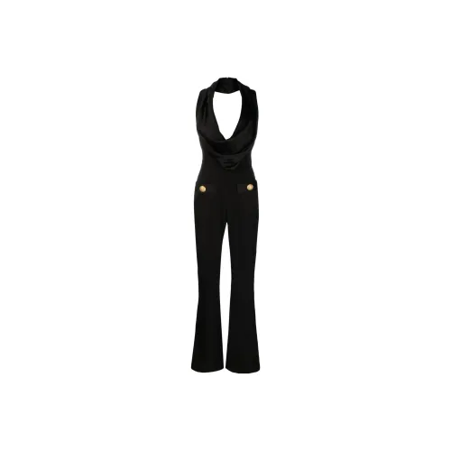 BALMAIN Denuded Shoulder Open Back Jumpsuit