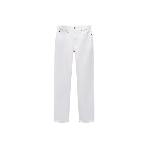 ZARA Jeans Women's Frosted White