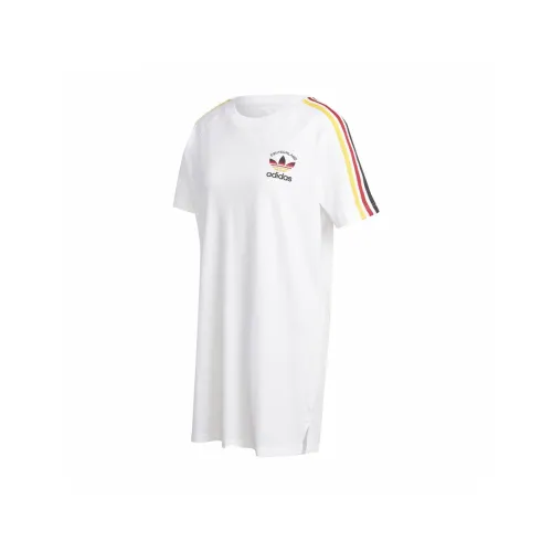 Adidas Originals Euro Cup Dress Short Sleeved Dress Women's White