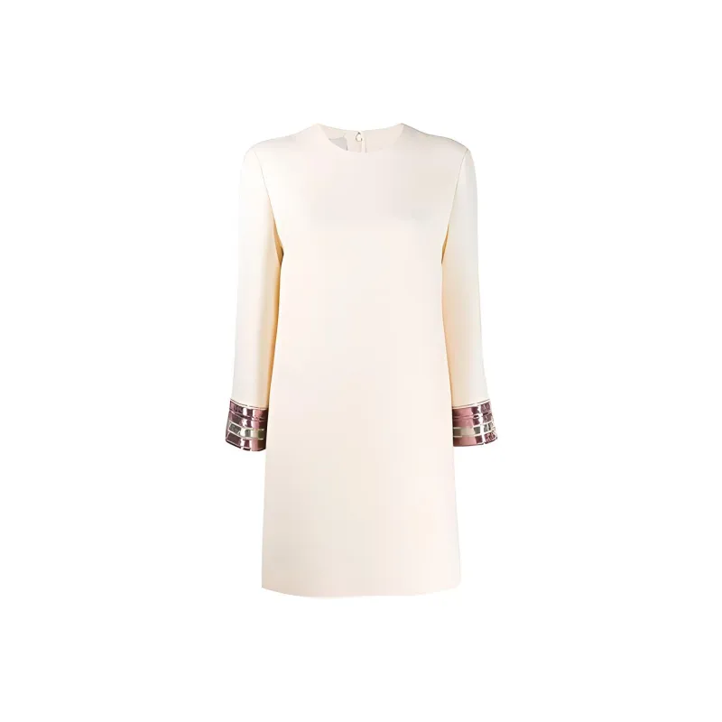 Valentino Long Sleeved Dresses Women's White-0