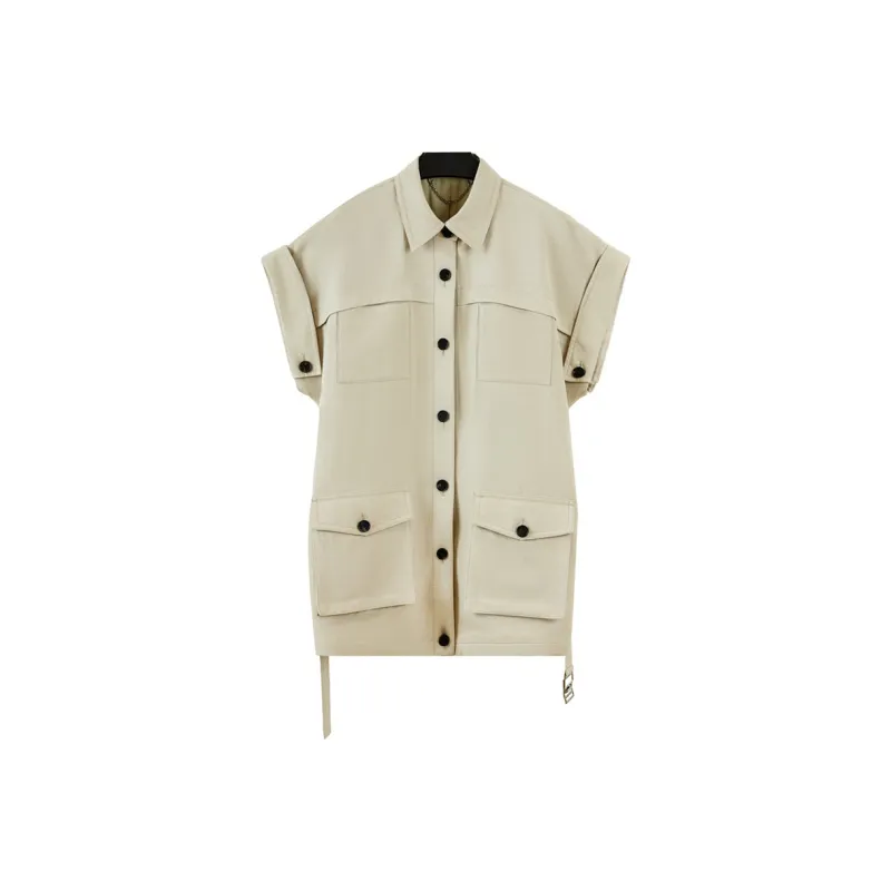 NancyCavally Short Sleeved Dress Women's Khaki-0