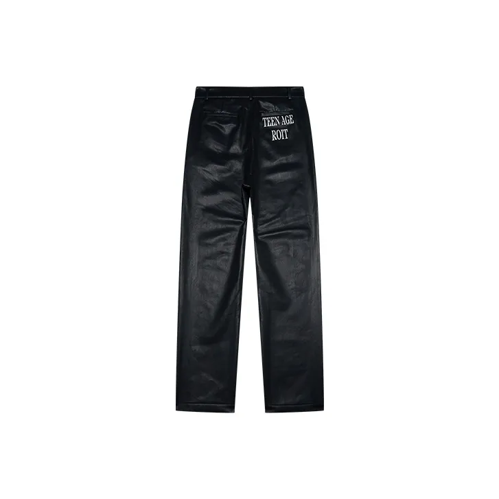 BEASTER Leather Pants Unisex Black-0