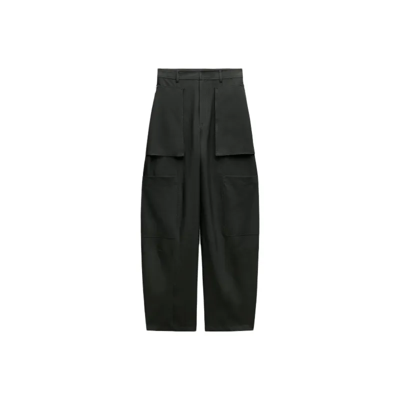 ZARA Cargo Pants Women's Green-0
