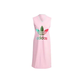 Adidas Originals SS23 Adicolor 70s Retro Series Sleeveless Dresses Women's Pink