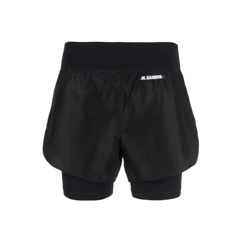JIL SANDER Elasticated Waist Layered Shorts-0