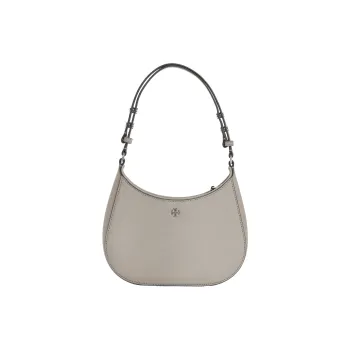 TORY BURCH Emerson Textured Cow Leather Shoulder Bag Handbag Shoulder Bag Small Size Women's Elephant Gray
