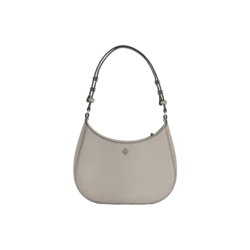 TORY BURCH Emerson Textured Cow Leather Shoulder Bag Handbag Shoulder Bag Small Size Women's Elephant Gray
