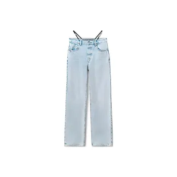 Alexander Wang Denim Trousers Women's Light Blue