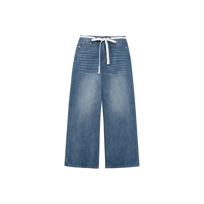 BETWEENAND Straight Jeans Women's Denim Blue-0