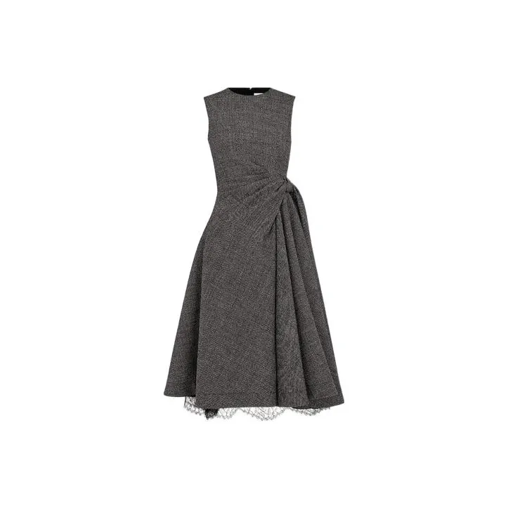 DIOR FW22 Sleeveless Dress Women's Gray-0