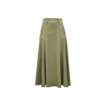 ONLY Denim Long Skirts Women's E03 Deep Morning Green DEEP LICHEN GREEN