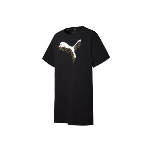 PUMA Short Sleeved Dresses Women's Black