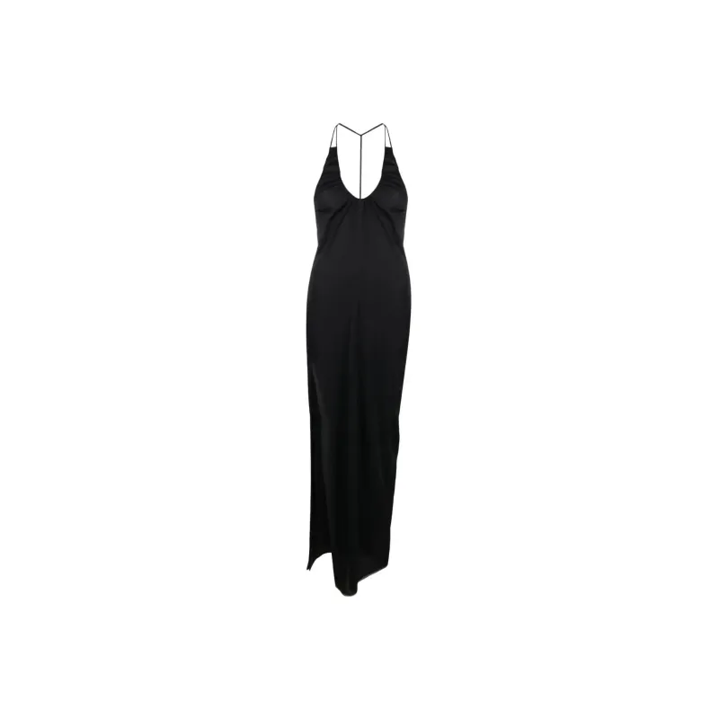 JW Anderson Halterneck Slit Draped Dress-0