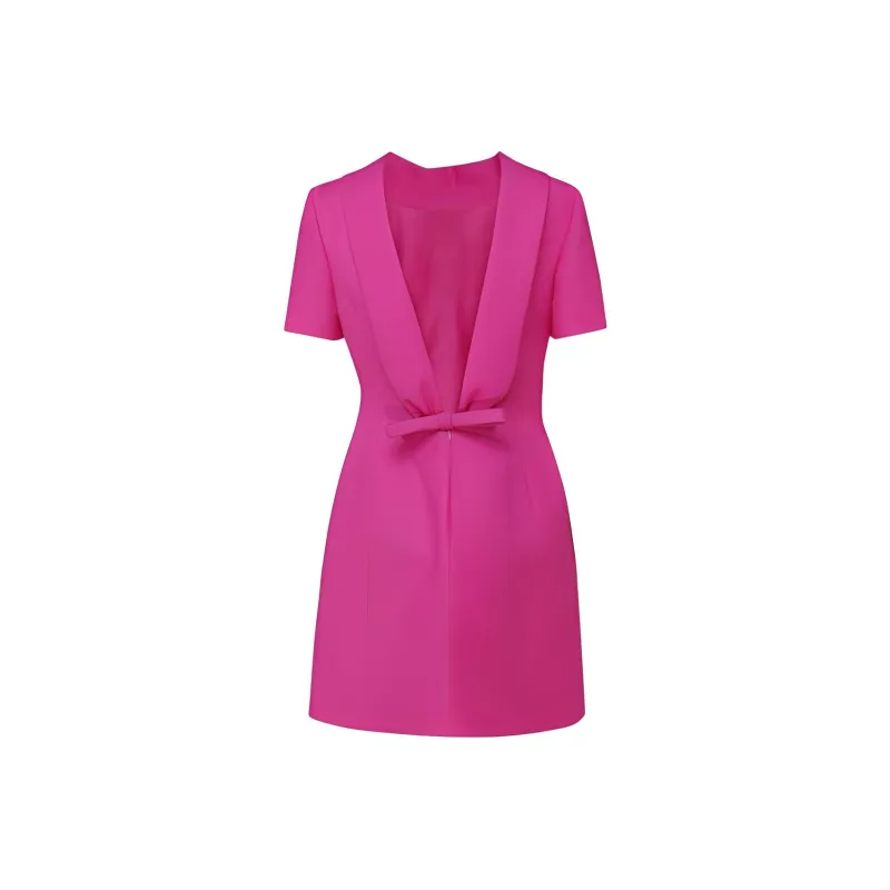 Valentino Short-Sleeved Dresses Women's Rose Red-0