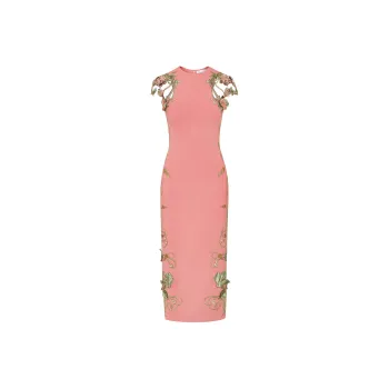 Oscar De La Renta Art Nouveau Pencil Dress