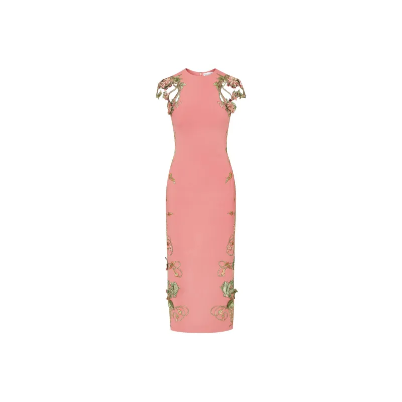 Oscar De La Renta Art Nouveau Pencil Dress-0
