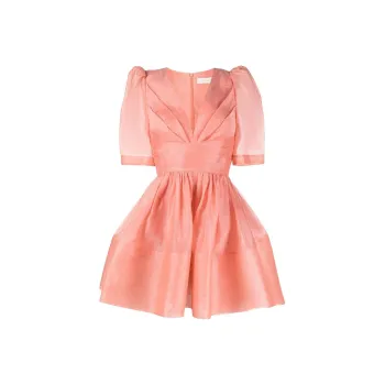 Zimmermann Short-Sleeved Dresses Women's Peach Pink