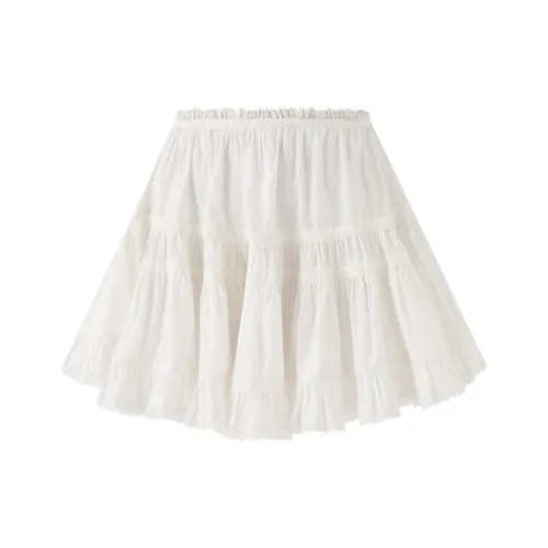 SOON FLOWER Casual Short Skirts Women's White
