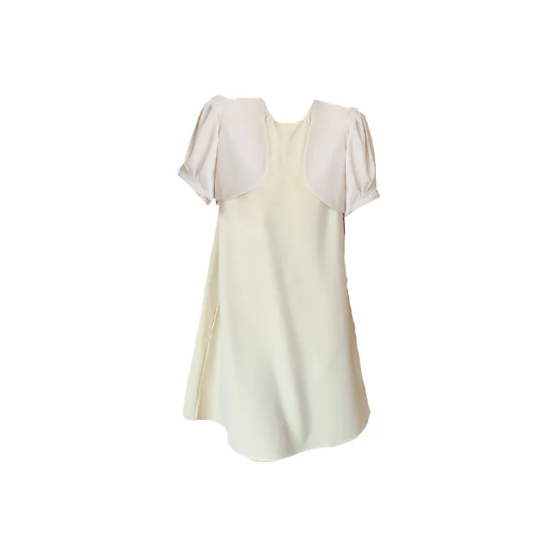 Emodues Short Sleeved Dresses Women's White-0