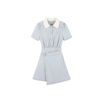 COVT Short Sleeved Dress Women's Light Blue