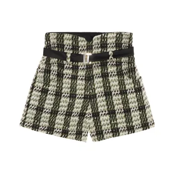 Bebe FW23 Casual Shorts Women's White Green
