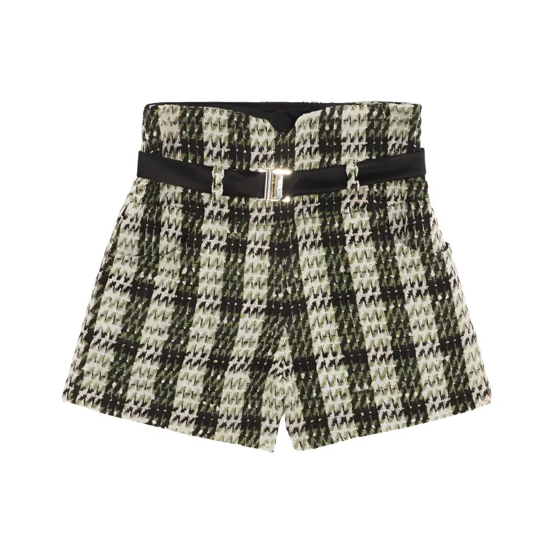 Bebe FW23 Casual Shorts Women's White Green-0