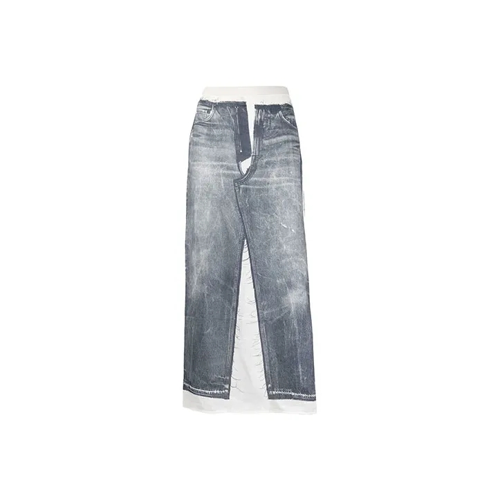 Acne Studios Denim Long Skirts Women's Blue-0