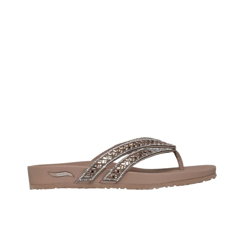 Skechers Arch Fit Meditation Quiet Flip Flops Women's Brown-1