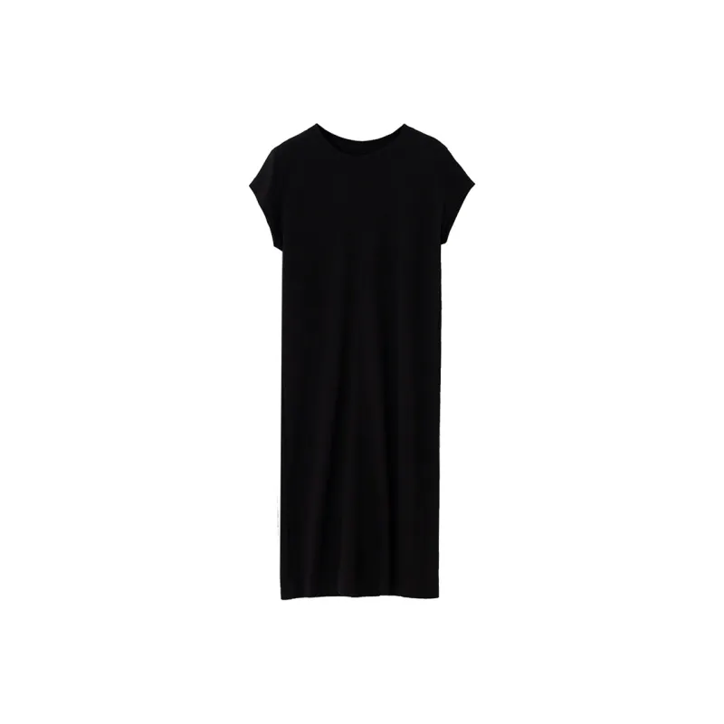 SOON FLOWER Short Sleeved Dress Women's Black-0