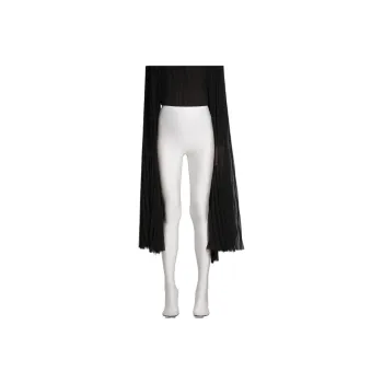 Balenciaga White Black Anatomical Pants Leggings Slim Fit Women's White