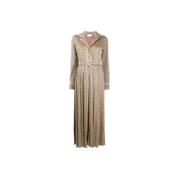 GUCCI Long-Sleeved Dresses Women's Brown