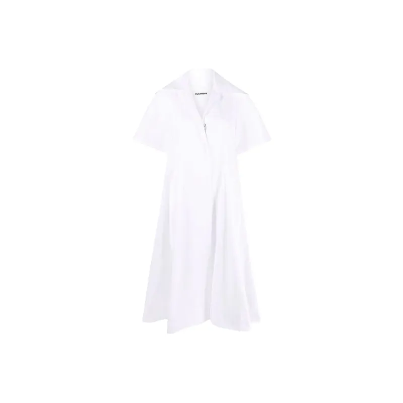 JIL SANDER Short-Sleeved Dresses Women's White-0