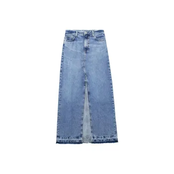 Bird Of Aussie Denim Long Skirts Women's Denim Blue