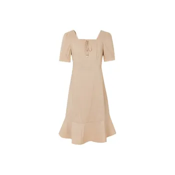 Mapping Short-Sleeved Dresses Women's Natural Khaki