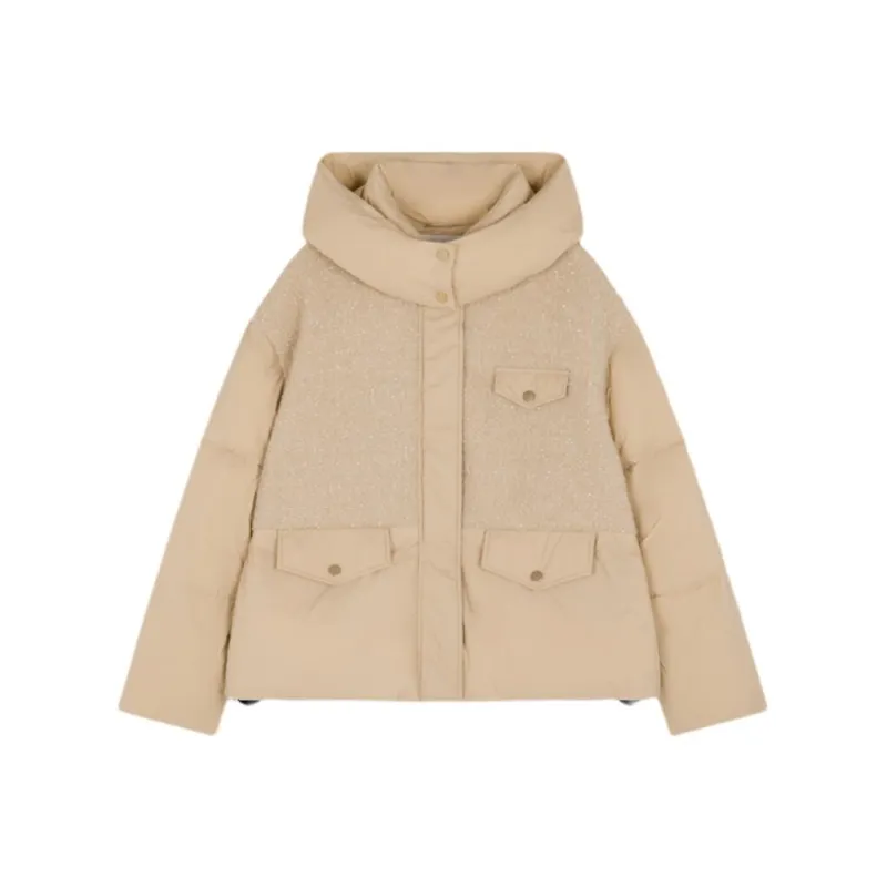Mo Han Yi Mei Puffer Jacket Women's Beige Yellow-0