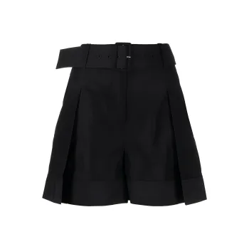 3.1 Phillip Lim Pleat detail Belted Shorts