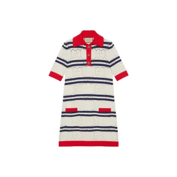 GUCCI Short-Sleeved Dresses Women's Ivory White