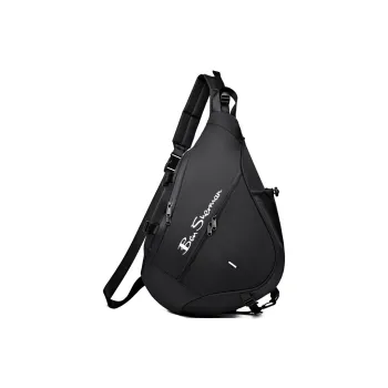 BEN SHERMAN Oxford Crossbody One Shoulder Sling Bag Unisex Black