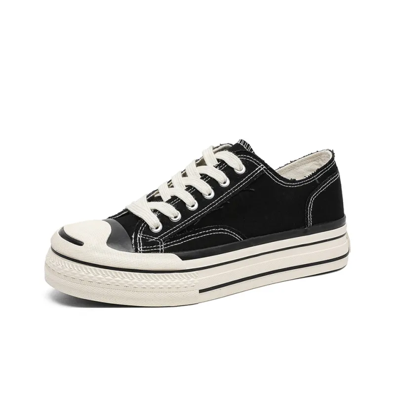 HACKBUTEER Low Top Canvas Shoes Unisex Box Included-2