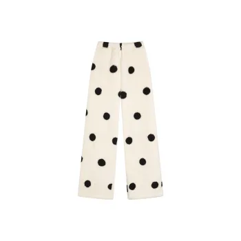 Ouyang Casual Pants Women's Polka Dot White