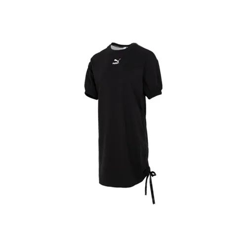 PUMA Short Sleeved Dresses Women's Black