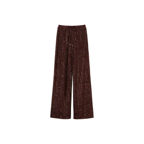 Twinset Sequinned Wide leg Trousers